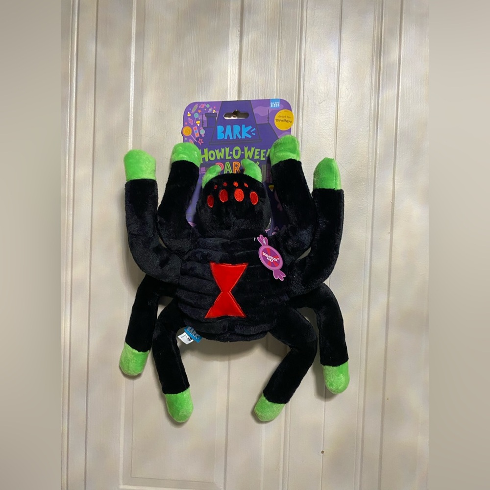 Brand New Muttster Mash Dog Toy By Bark  Company 2 Squeakers , Spider 14”